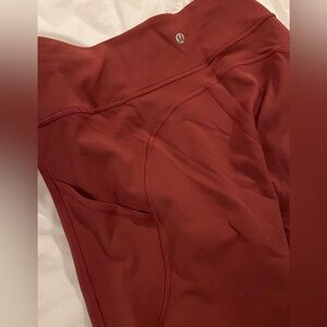 Lululemon invigorate high-rise tight crop 23’ length with Side pockets. Size 8.